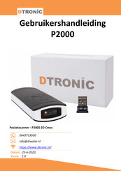 Dtronic P2000 Gebruikershandleiding
