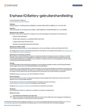enphase IQ Battery Series Gebruikershandleiding
