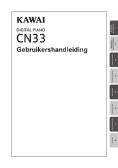 Kawai CN33 Gebruikershandleiding