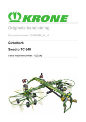 Krone Swadro TC 640 Originele Handleiding