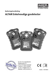 MSA ALTAIR Bedieningshandleiding