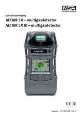 MSA ALTAIR 5X Gebruiksaanwijzing