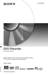 Sony RDR-HX650 Gebruiksaanwijzing