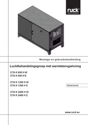 Ruck Ventilatoren ETA K 2400 H W Montage- En Gebruikshandleiding