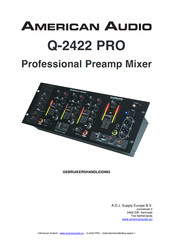 American Audio Q-2422 Pro Gebruikershandleiding