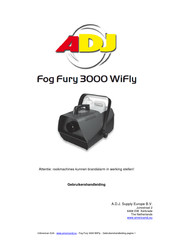 ADJ Fog Fury 3000 WiFly Gebruikershandleiding