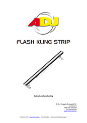 ADJ FLASH KLING STRIP Gebruikershandleiding