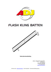 ADJ FLASH KLING BATTEN Gebruikershandleiding