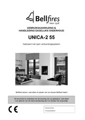 Bellfires UNICA-2 55 Gebruiksaanwijzing & Handleiding Onderhoud
