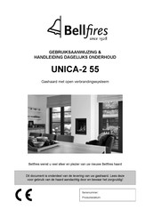 Bellfires UNICA-2 55 Gebruiksaanwijzing & Handleiding Onderhoud