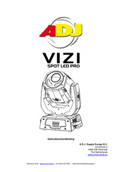 ADJ VIZI LED SPOT Gebruikershandleiding