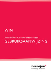 Bernafon Win 102 Gebruiksaanwijzing