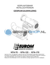 EUROM KFA-170 Gebruiksaanwijzing