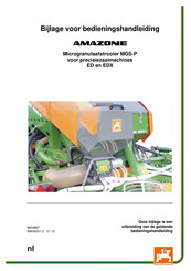 Amazone MGS-P Bedieningshandleiding