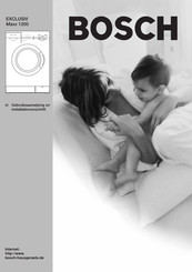 Bosch Exclusiv Maxx 1200 Gebruiksaanwijzing En Installatievoorschrift
