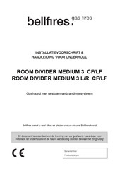 Bellfires ROOM DIVIDER MEDIUM 3 R CF Installatievoorschrift En Handleiding Voor Onderhoud