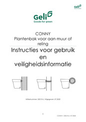 Geli 320 016 Instructies Voor Gebruik