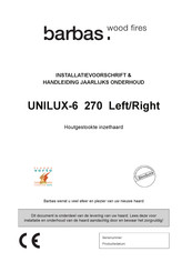 barbas UNILUX-6 270 Installatievoorschrift En Handleiding Voor Onderhoud