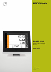 HEIDENHAIN POSITIP 8000 Bedieningshandleiding