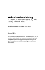 HP 705 Series Gebruikershandleiding