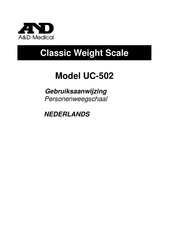 A&D Medical UC-502 Gebruiksaanwijzing