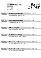 HumanTechnik lisa DS-1/RF Gebruiksaanwijzing