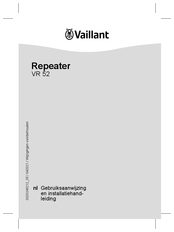 Vaillant VR 52 Gebruiksaanwijzing