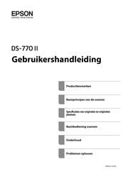 Epson DS-770 II Gebruikershandleiding