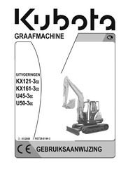 Kubota KX161-3a Gebruiksaanwijzing