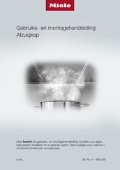 Miele DA 2450 Gebruiks- En Montagehandleiding