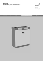 Zehnder WHR 918 Handleiding Voor De Installateur