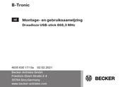 Becker B-Tronic Montage- En Gebruiksaanwijzing