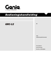 Genie GRC-12 Bedieningshandleiding