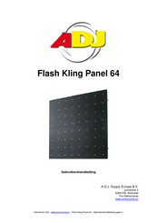 ADJ Flash Kling Panel 64 Gebruikershandleiding