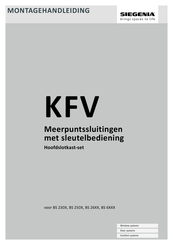 Siegenia KFV Series Montagehandleiding