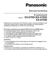 Panasonic KX-NT556 Beknopte Handleiding