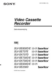 Sony ShowView SLV-SX737D Gebruiksaanwijzing