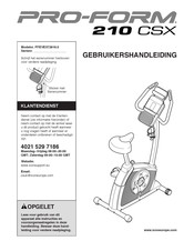 Pro-Form PFEVEX72916.0 Gebruikershandleiding