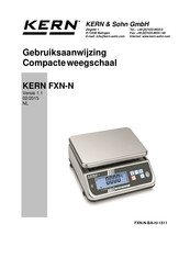 KERN and SOHN FXN 6K-3 Gebruiksaanwijzing