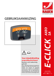 Rauch E-CLICK Gebruiksaanwijzing