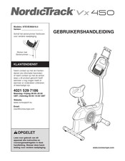 NordicTrack Vx 450 Gebruikershandleiding