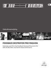 Behringer FEEDBACK DESTROYER PRO FBQ2496 Gebruiksaanwijzing