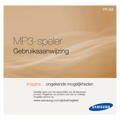 Samsung YP-S3 Gebruiksaanwijzing