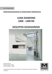 M Design LUNA DIAMOND 1000RD Gebruiksaanwijzing & Handleiding Onderhoud