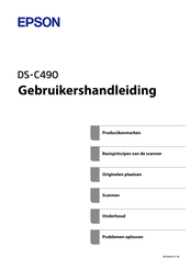 Epson DS-C490 Gebruikershandleiding