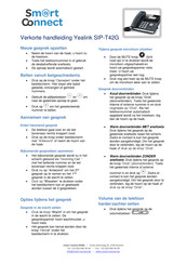 Yealink SIP-T42G Verkorte Handleiding