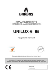 barbas UNILUX-6 65 Installatievoorschrift En Handleiding Voor Onderhoud