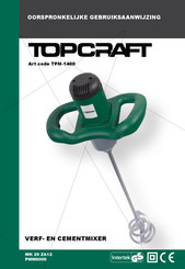 TOPCRAFT TPM-1400 Oorspronkelijke Gebruiksaanwijzing