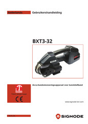 Signode BXT3-32 Gebruikershandleiding