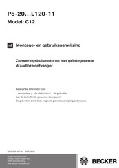 Becker P5-20 L120-11 Series Montage- En Gebruiksaanwijzing